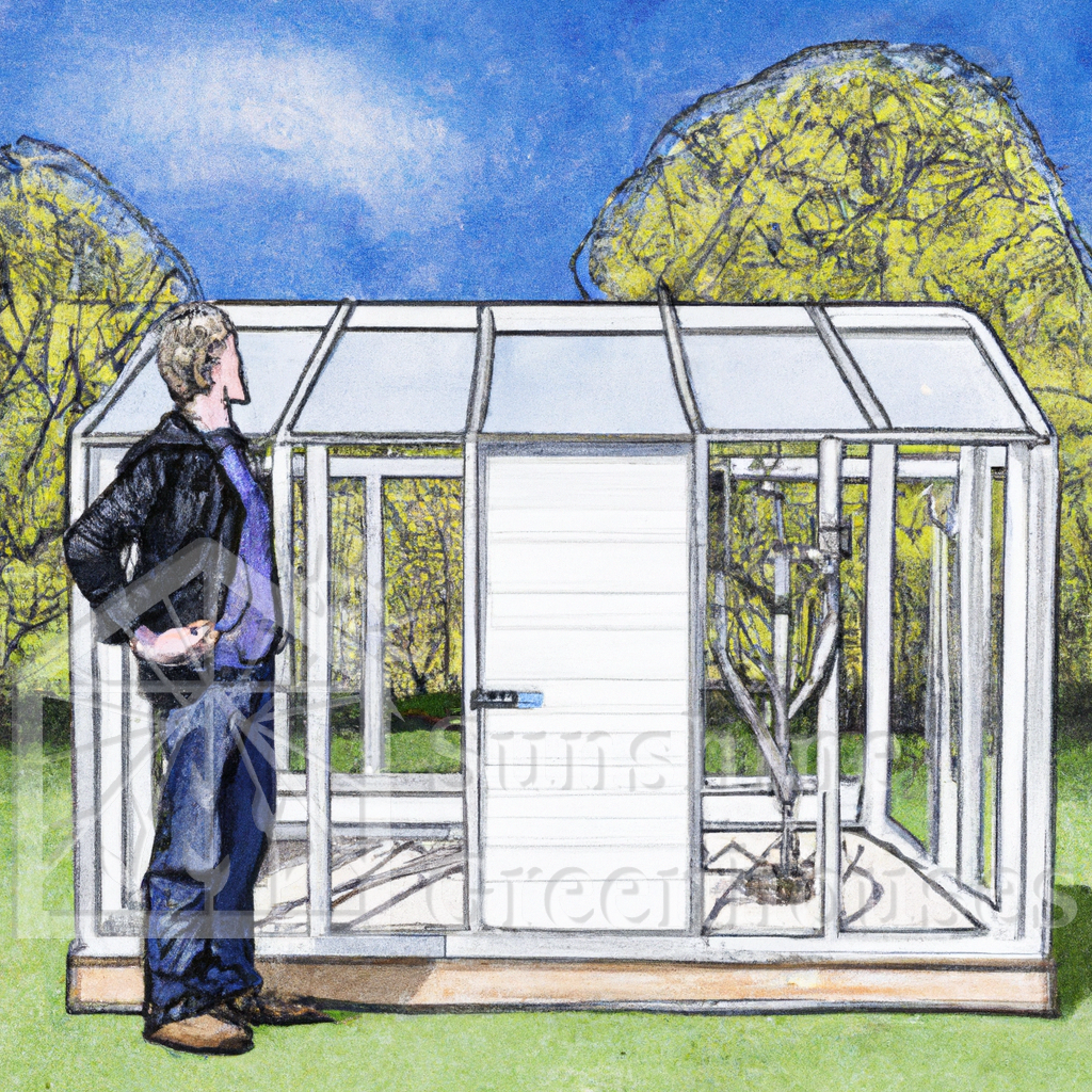 trees serving as a windbreak for a greenhouse kit