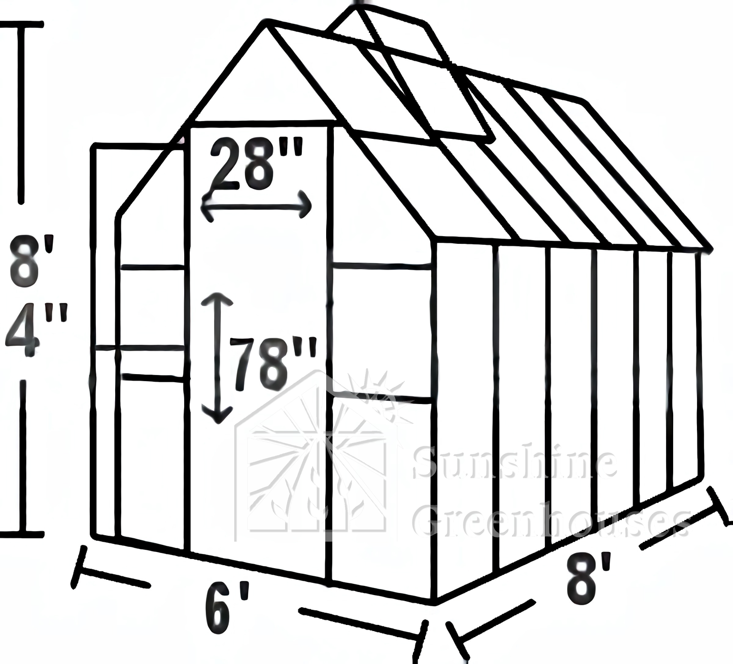 Mt. Hood 6' x 8' Greenhouse Kit