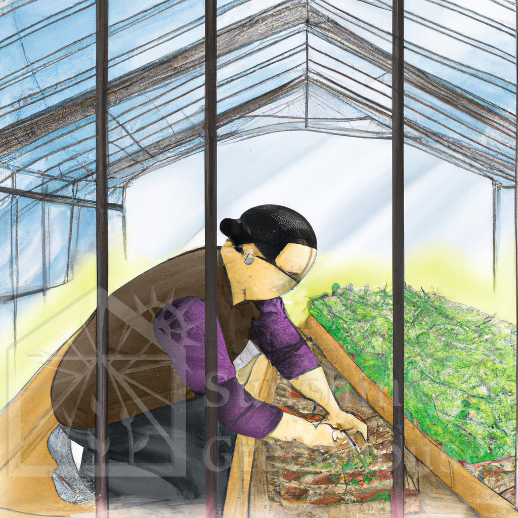planting seeds in a sunshine greenhouse kit