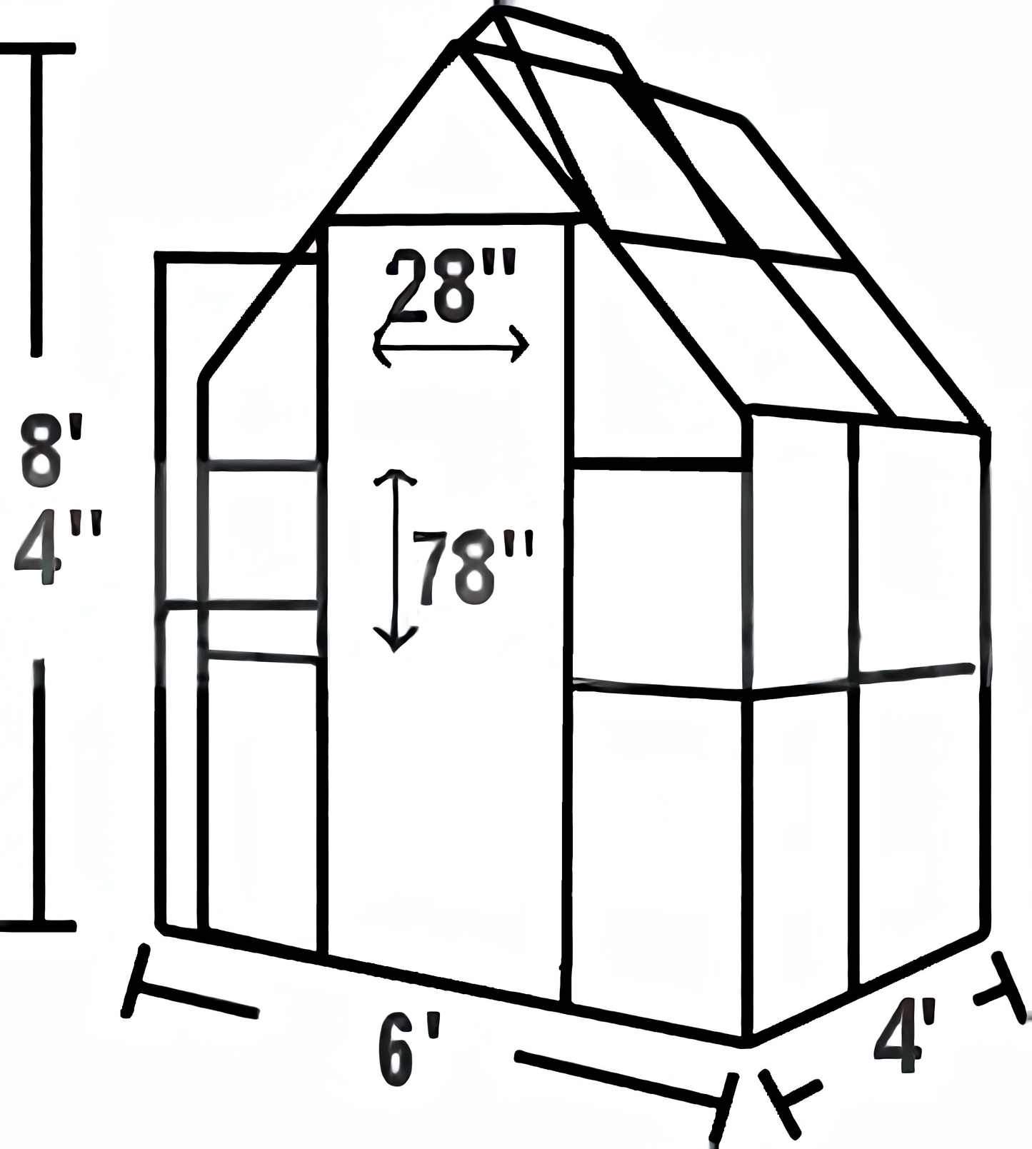 Mt. Hood 6' x 4' Greenhouse Kit