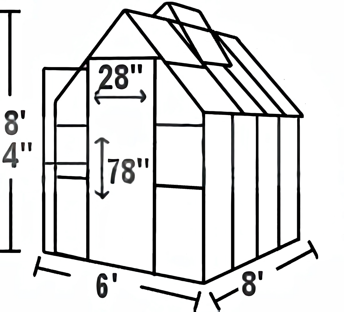 Mt. Hood 6' x 8' Greenhouse Kit
