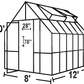 Mt. Rainier 8' x 12' Greenhouse Kit