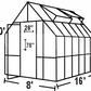 Mt. Rainier 8' x 16' Greenhouse Kit