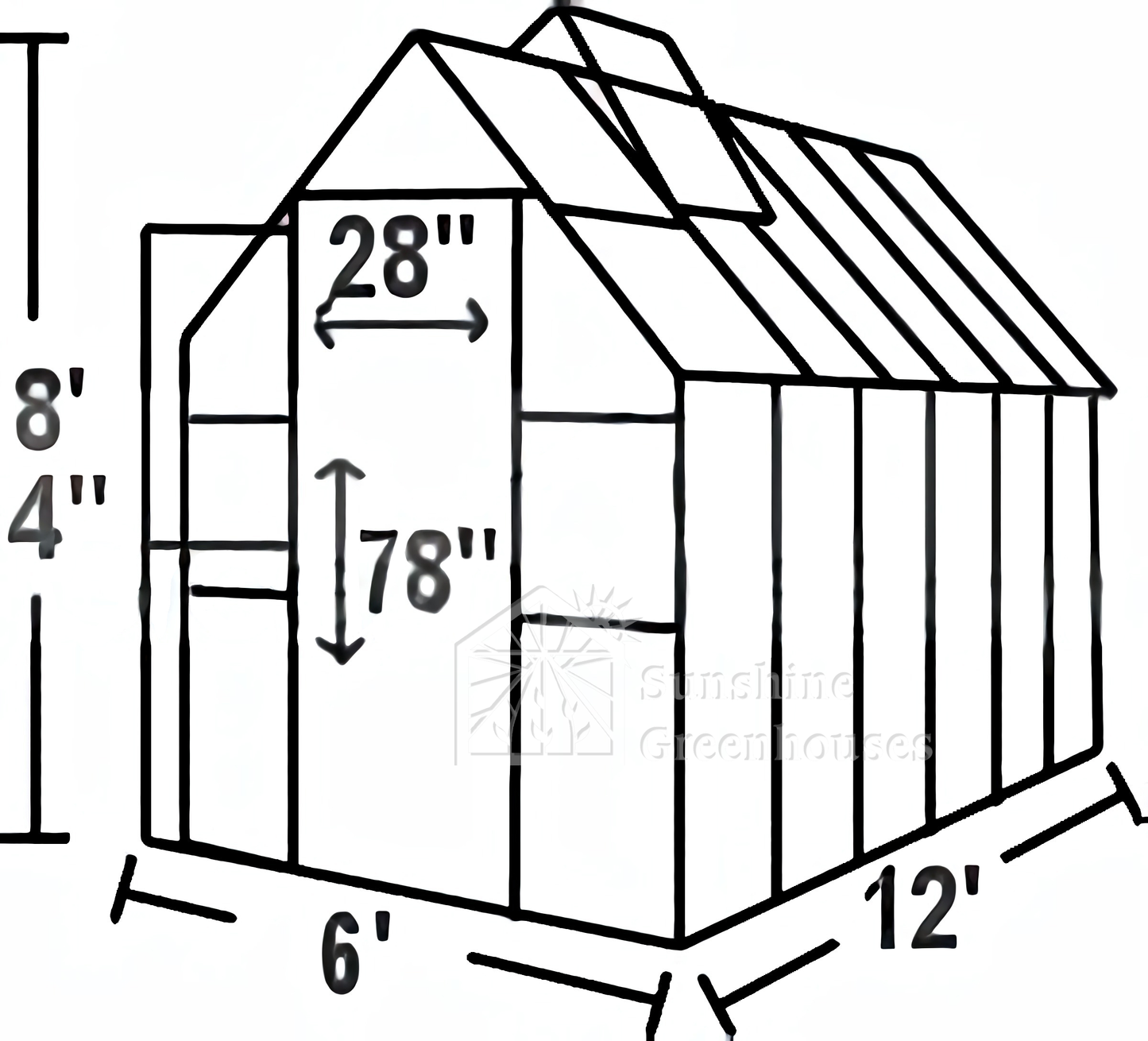 Mt. Hood 6' x 12' Greenhouse Kit