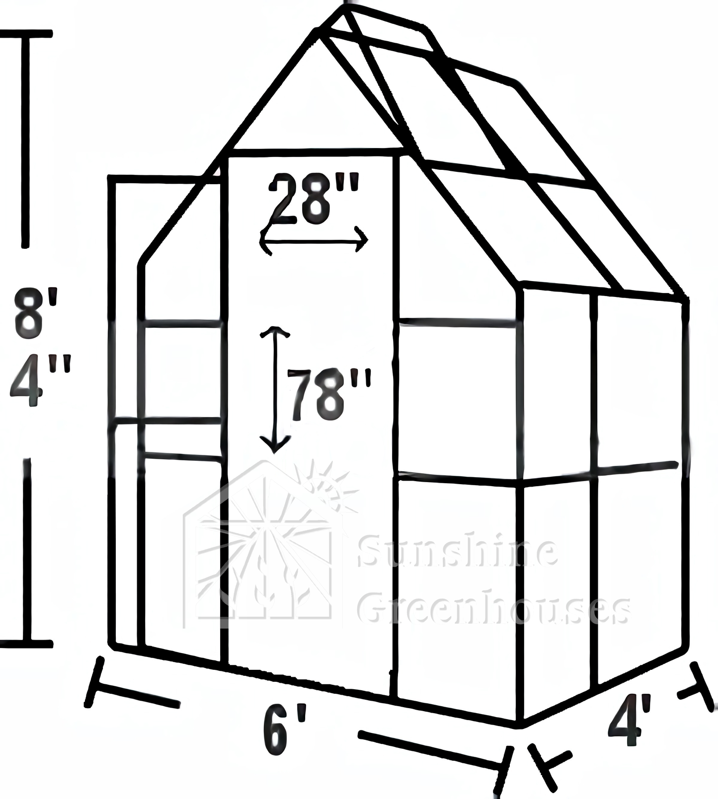 Mt. Hood 6' x 4' Greenhouse Kit